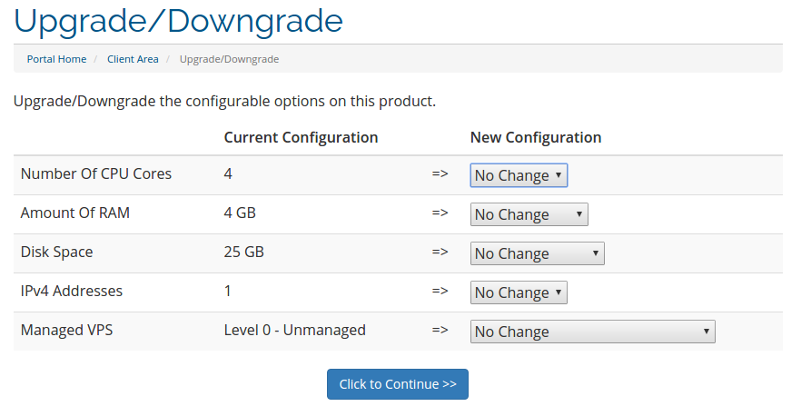 Upgrade Options